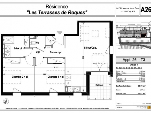 Location appartement T3 - Roques